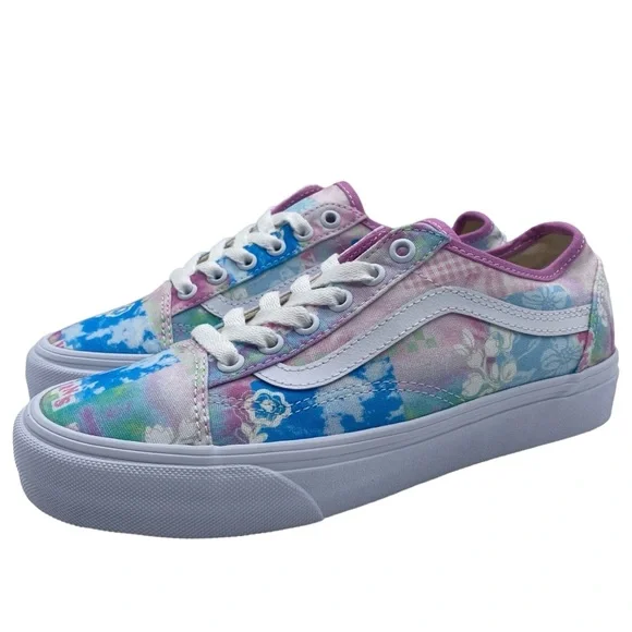 Vans Shoes Old Skool VR3 Sneakers Sunny Day USA Pink Blue Low Top Skate Casual - Picture 13 of 13